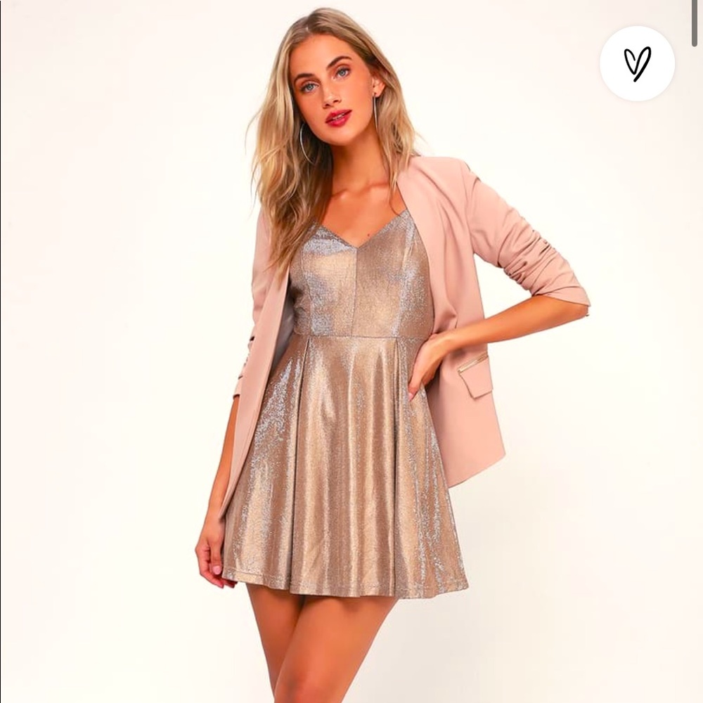 Gold Skater Dress